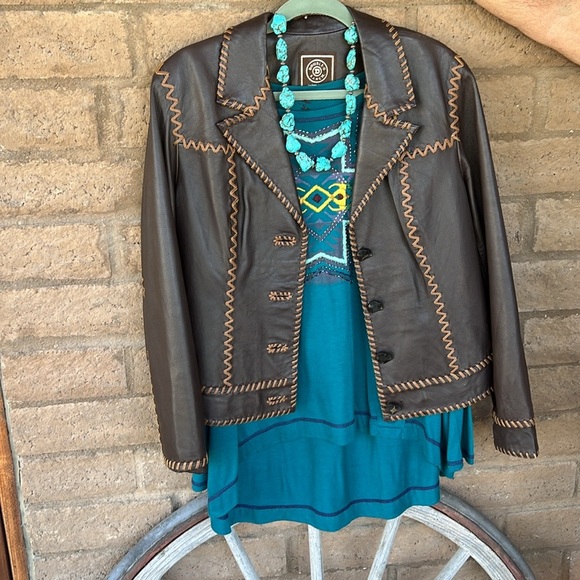 Vintage “Faux Turquoise” Natural Stone Chunky Necklace With Silver Beads - Picture 5 of 12